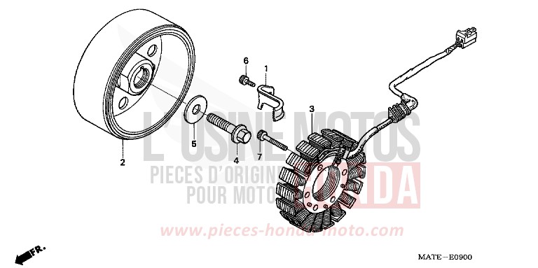 GENERATOR for Super Blackbird IRON NAIL SILVER METALLIC-U (NH167D) from 2006